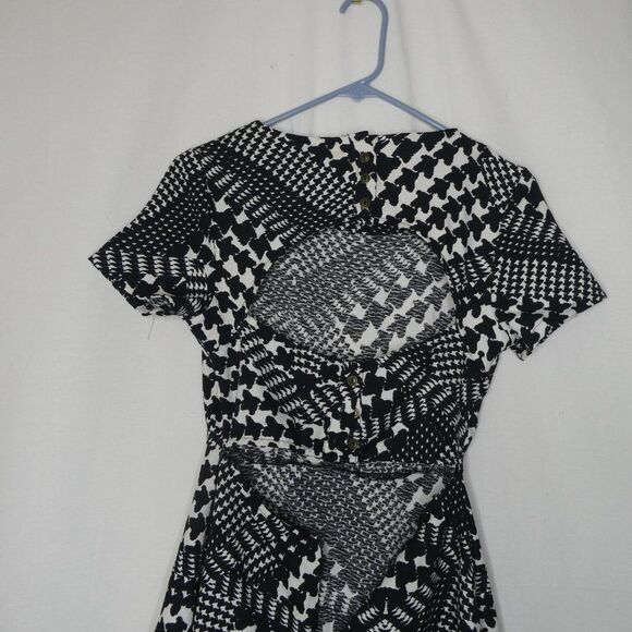 Freebird Houndstooth Multi Cutout Back Mini Dress - Picture 11 of 12